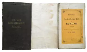 Eisenbahn und Dampfschiffrouten-Karte von Europa von K. Sohr, Glogau 1873 - Picture 1 of 12