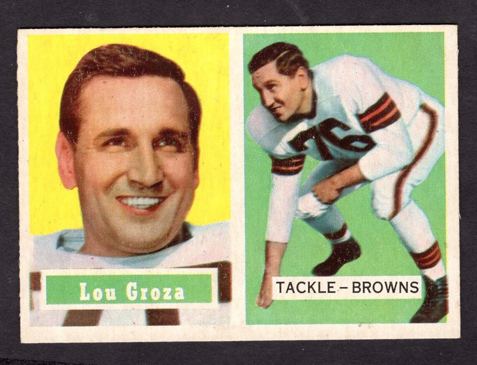 1957 TOPPS LOU GROZA CARD NO:28 NEAR MINT CONDITION - Image 1 of 1