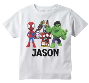 Spidey and Amazing Friends Hulk Birthday Personalized T-shirt spiderman - Picture 1 of 2