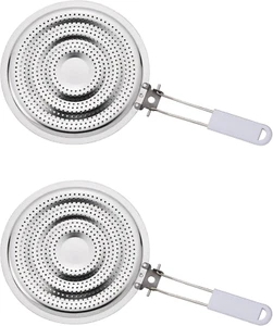 Heat Diffuser Reducer Flame Guard, Stainless Steel, Set of 2 - Picture 1 of 12