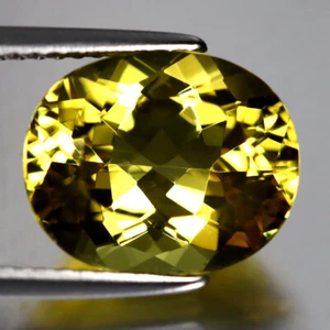 4.83 ct Tremendous Oval Cut (12 x 10 mm) Brazil Yellow Heliodor Beryl Gemstone - Picture 1 of 2