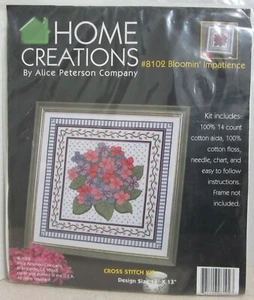 HOME CREATIONS ALICE PETERSON - BLOOMIN' IMPATIENCE - KREUZSTICH-SET - 8102 - Bild 1 von 2