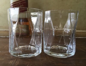 PAIR SET 2 BORMIOLI ROCCO ITALY ROCKS OLD FASHIONED BAR DRINK GLASSES 3.75” - Picture 1 of 4