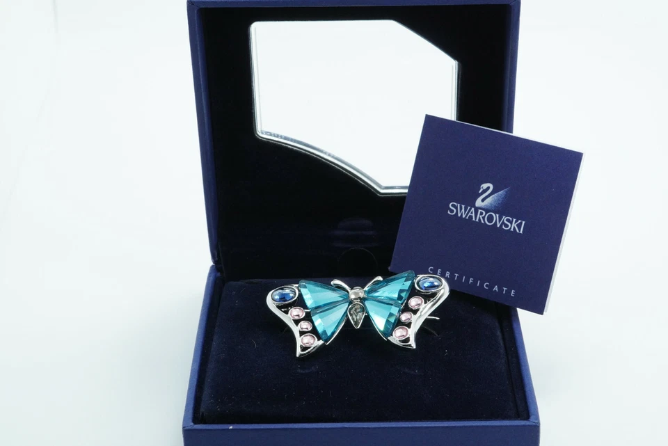 Swarovski Crystal Paradise Bugs Butterfly Alva Brooch Indicolite With Box & COA - Image 1 of 4