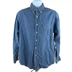 GAP Vintage 1990s Denim Button Up Shirt Size Medium Men’s Heavyweight Fashion - Picture 1 of 7