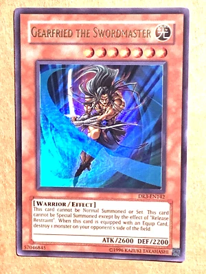 yugioh Gearfried the Swordmaster DR3-EN142 Ultra Rare Unlimited Ed near mint - Image 1 of 4