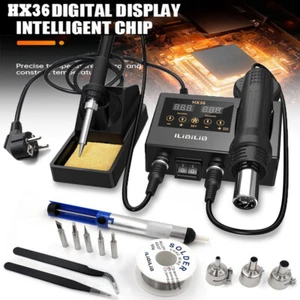 Soldering Station 600W 2 in 1 Soldering Iron Hot Air Gun Welding Repair Tool - Picture 1 of 9