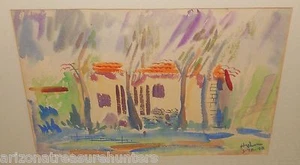 Hickman BUNGALOW Original Watercolor, 1948, Framed 18 x 24 - Picture 1 of 8