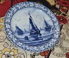 Delft Decorative Plate Royal Sphinx Boch Belgium made in Holland 14&quot; c255A 310