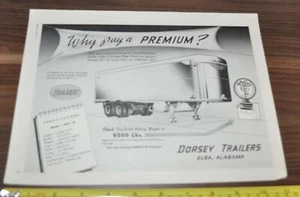 Anuncio de camión Dorsey 1950 remolque - Imagen 1 de 1