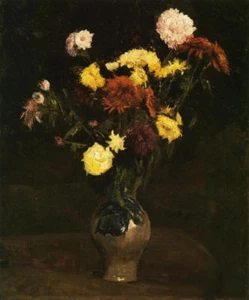 Vincent van Gogh, Basket of Carnations, 1886, Hand Painted Canvas Oil Painting - Picture 1 of 2