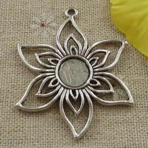 Envío Gratuito 30 piezas Colgante Flor Plata Tibetana 47X38mm L-3293 - Imagen 1 de 4