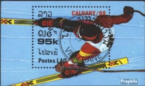 Laos block120 (complete issue) used 1988 olympic. Winter Games - Picture 1 of 1