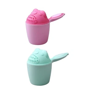Baby Bath Waterfall Rinser Kids Shampoo Rinse Cup Bath Shower Plastic Spoons Cup - Picture 1 of 10