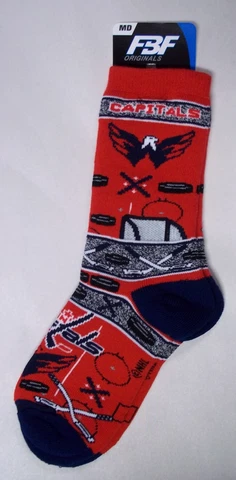 Washington Capitals Socks Medium Size 5  to 10 Super Fan Cover