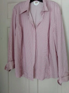 Talbots rot gestreiftes Damen Button Down Hemd Stretch Gr. XL - Bild 1 von 3
