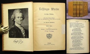 Matthias Lessing Werke 6 Bde. in 2 Büchern um 1895 Lyrik Belletristik js - Bild 1 von 4