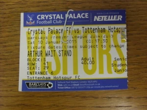 10/01/2015 Ticket: Crystal Palace v Tottenham Hotpsur . Bobfrankandelvis (aka F - Picture 1 of 1