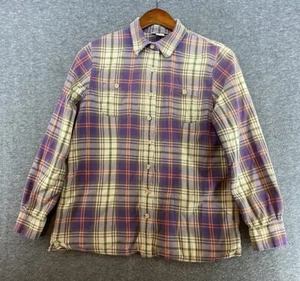 Duluth Trading Co Plaid Flannel Shirt Long Sleeve Women’s Sz Medium Pockets - Picture 1 of 14