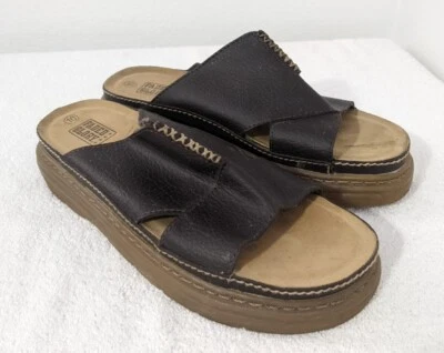 Y2K Vintage Faded Glory Chunky Betty Platform Slide Sandal Women's Brown Size 10 - Image 1 of 4