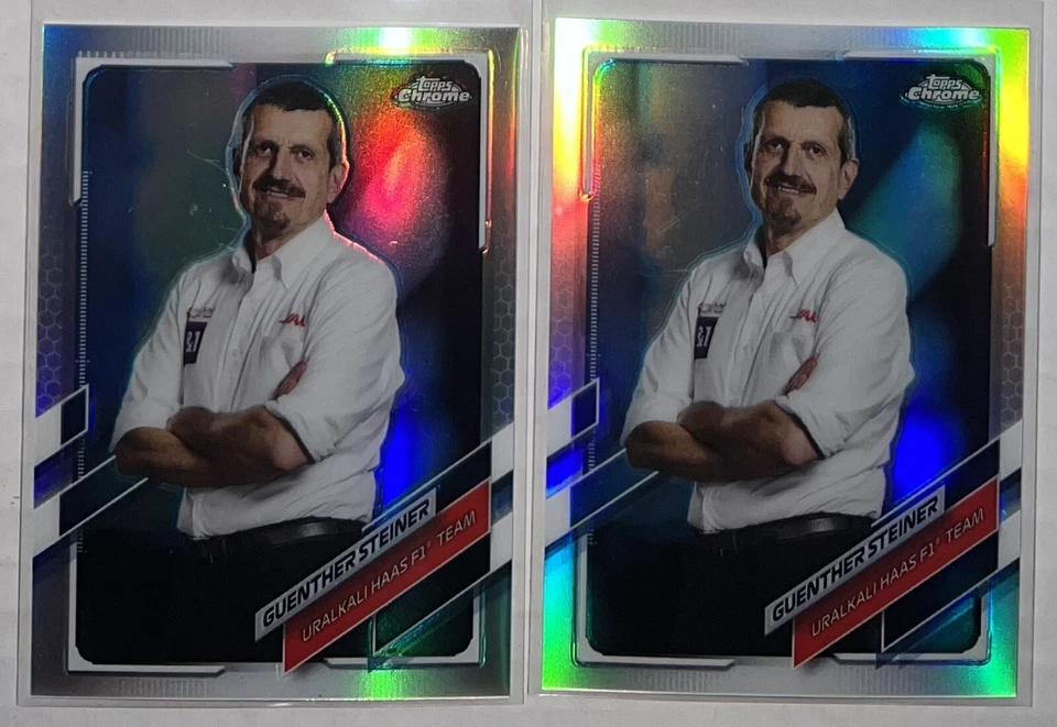 2021 Topps Chrome Formula 1 F1 Crew Refractor Guenther Steiner Lot Of 2 - Image 1 of 2