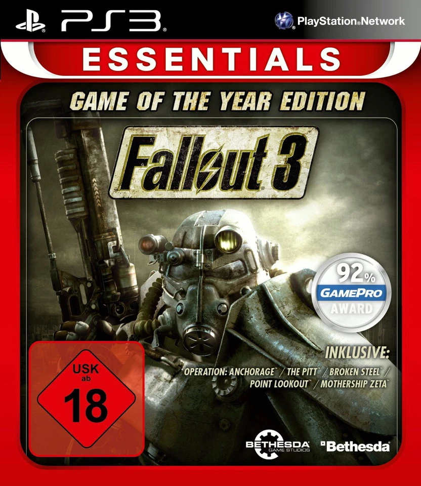 PS3 / Sony Playstation 3 Spiel - Fallout 3 / GOTY - Esssentials (mit OVP) USK18) - Bild 1 von 1