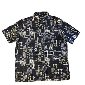 Camisa informal de fin de semana hawaiana xl negra algodón rayón edición limitada - Imagen 1 de 8