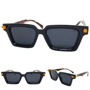 Gafas de sol clásicas elegantes vintage estilo retro cuadradas marco negro lentes oscuras para hombre - Imagen 1 de 6