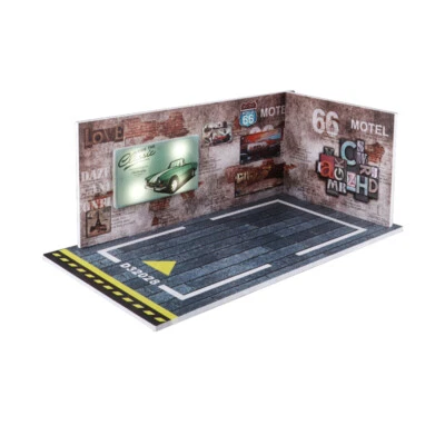 1:32 Scale Diorama Car Garage Model Parking Lot Background LED Lighting Scene - Image 1 of 2