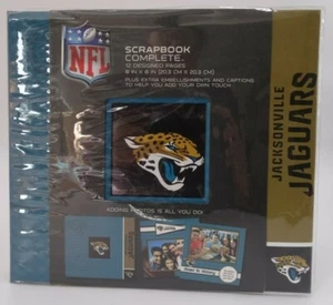Álbum de fotos de álbum de recortes de fútbol americano de los Jacksonville Jaguars de la NFL 8 x 8 álbum de fotos NUEVO - Imagen 1 de 12
