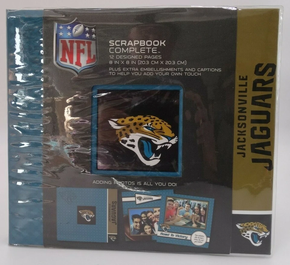 Jacksonville Jaguars NFL Football Scrapbook 8 X 8 Photo Album