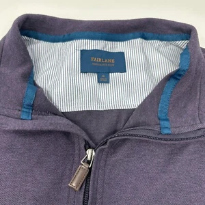 Suéter Fairlane Para Hombres XLarge Púrpura Cuarto Cremallera Rendimiento Piqué Pullover Golf - Imagen 1 de 6