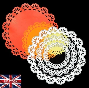 Nest of 3 Decorative Round Circular Metal Cutting Dies, Circle, Card Making, E8 - Picture 1 of 8