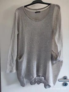 Lagenlook Oversized Strick-Tunika mit Untershirt  One Size  - Bild 1 von 10