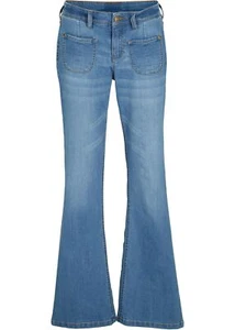 Komfort-Stretch-Jeans Bootcut Normal Gr. 38 Hellblau Used Damenjeans Pants Neu - Bild 1 von 1