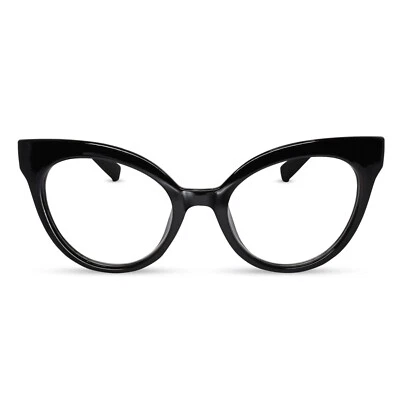 Most-Durable Oversize Horn Cat Eye Reading Glasses Women Bold Large Frame Reader - Image 1 of 4