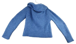 VICI wool blend turtleneck sweater Womens Large Blue Super Soft Pullover - Picture 1 of 14