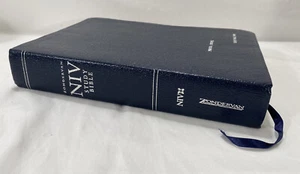 Zondervan NIV Studienbibel 2002 gebundenes Leder komplett überarbeiteter roter Buchstabe - Bild 1 von 12