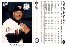 Micah Franklin 1996 Best Toledo Mud Hens #11 Card *AutographDen*