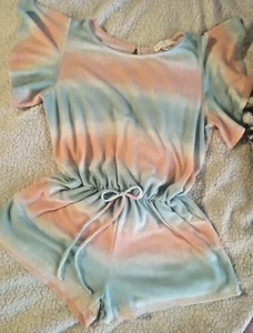 Adorable Tie Dye Tank Romper Perfect Peach Size LG 0043 - Picture 1 of 3