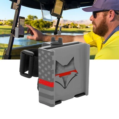 DESERT FOX GOLF Cell Phone Holder for Golf Carts - Phone Caddy - RedLine