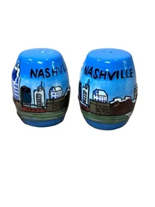 Nashville Salt and Pepper Shakers Decorative Collectible Souvenir Music City - Picture 1 of 3