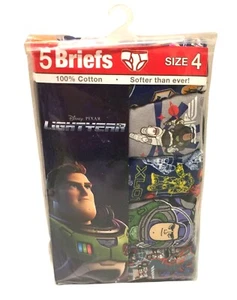 Disney BUZZ LIGHTYEAR Boys Brief 100% Combed Cotton Size 4 Set of 5 - Picture 1 of 3