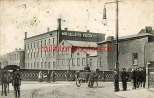 POSTAL PUBLICITARIA IMPRESA DE FÁBRICA DE ALIMENTOS MOSELEYS, STOCKPORT, CHESHIRE - Imagen 1 de 2