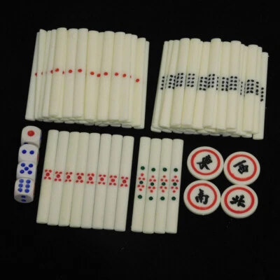 Mahjong Counting Scoring Sticks 88 Pieces Plus 4 Wind and 4 Dice New - Image 1 of 4