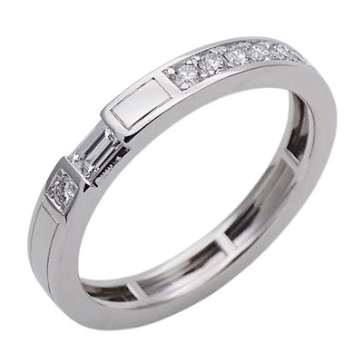 Anillo Harry Winston banda acento tráfico diamante Pt950 EE. UU. #6 ~ 6,25 P0033049 Foto 1 de 4