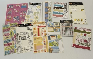 Bulk Scrapbooking DESTASH Cardmaking Alphabet Stickers / Chipboard ABC Used A8 - Picture 1 of 1