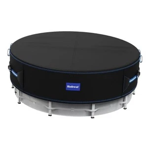 15 Ft Round Pool Cover with Reflective Strips, 420D Swimming Pool Cover for - Picture 1 of 8