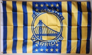 Golden State Warriors Stars And Stripes NBA Basketball Flag 3x5 Ft Grommets - Picture 1 of 3