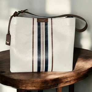 Radley London Hope Street Leder Schultertasche Chalk Stripe 2022 Medium - Bild 1 von 17